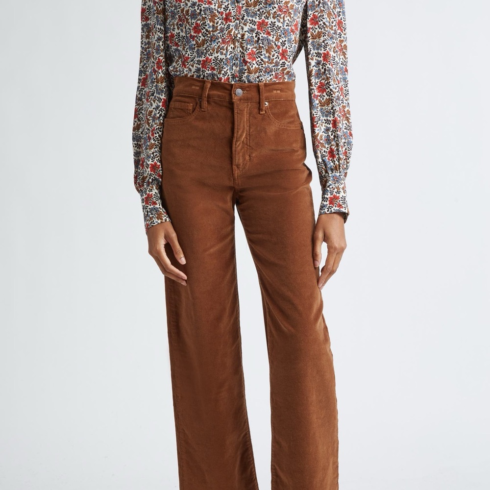 Veronica Beard Chestnut Wide Leg Jeans